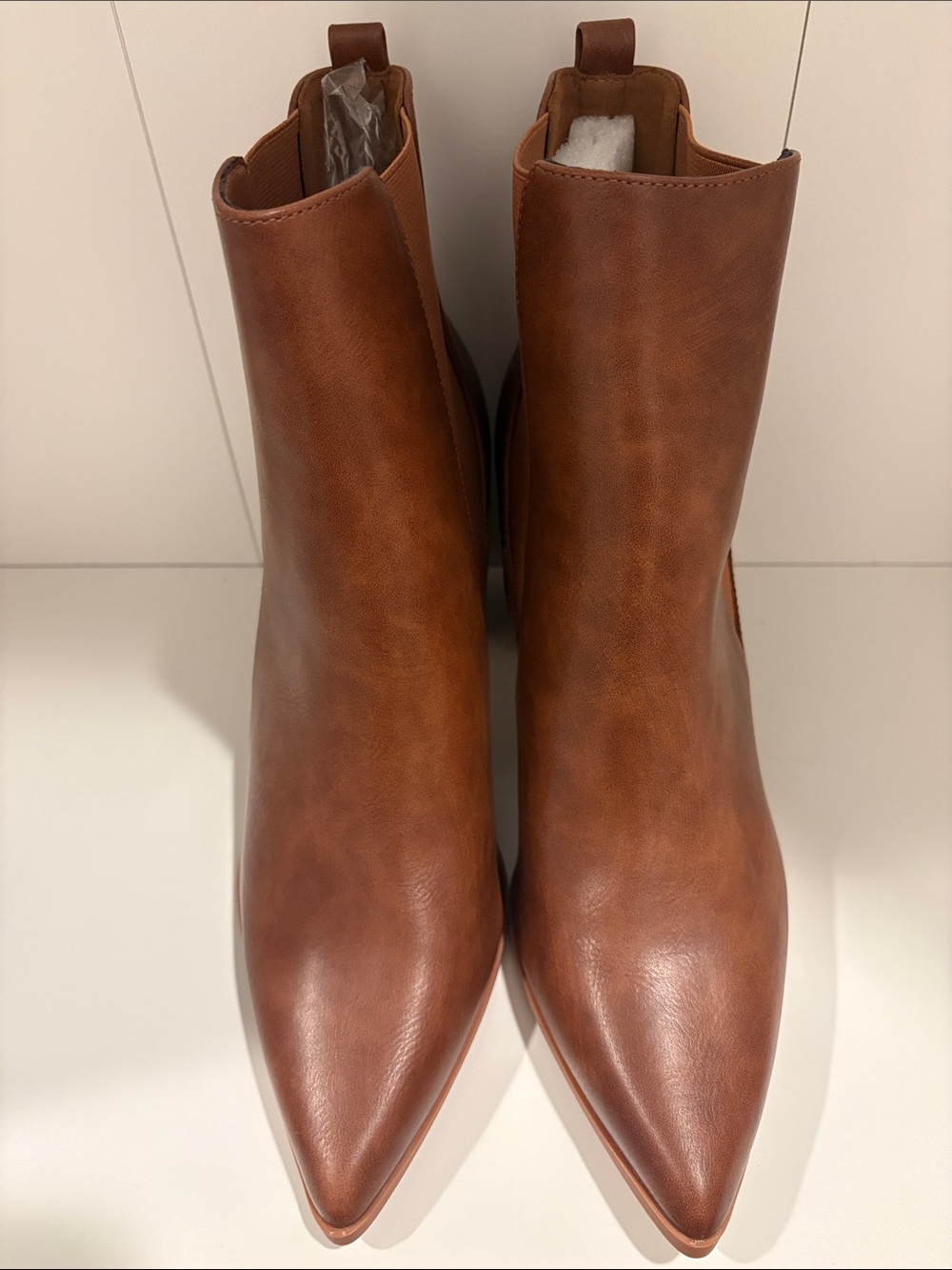 Source Unknown Brown Pointed-Toe Ankle Booties